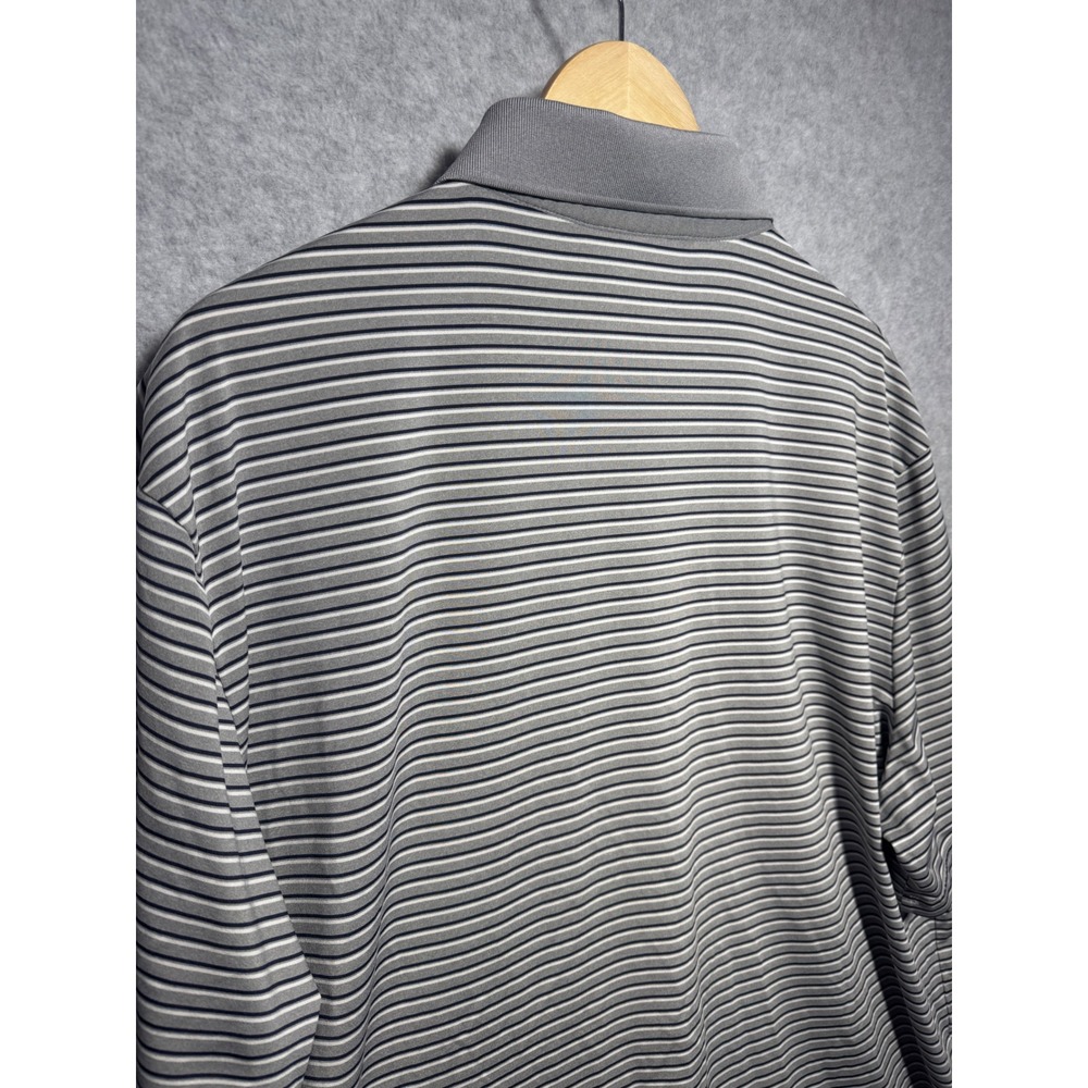 Polo Ralph Lauren Performance Shirt Mens XXL Gray Striped Golf Polo Classic Fit - Picture 4 of 8